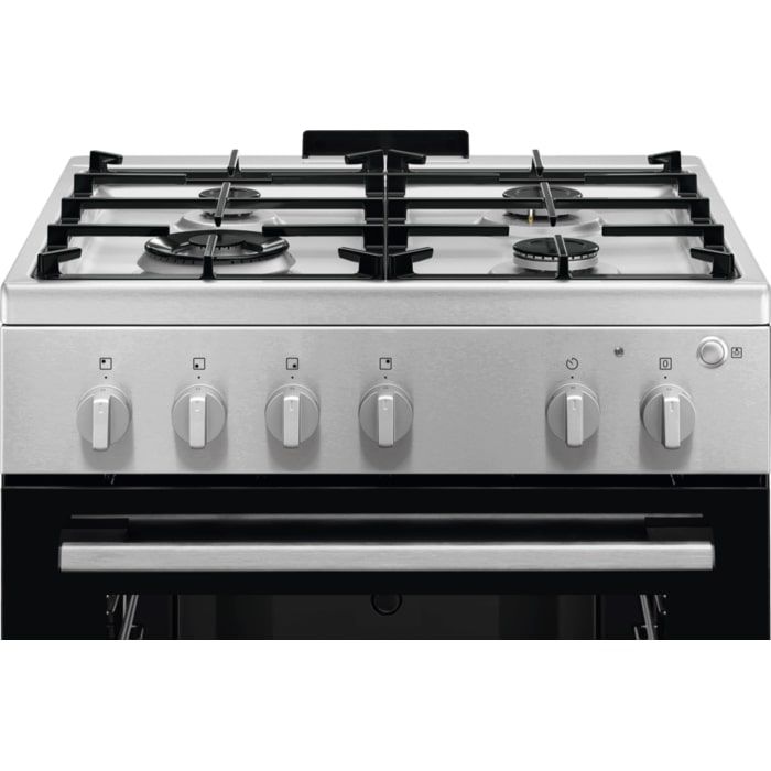 Плита Electrolux газовая, 59л, 60x60см, чугун, нерж