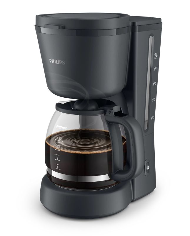 Кофеварка Philips Essentials Collection, 1.38л, молотый, поддержка температуры, темно серый
