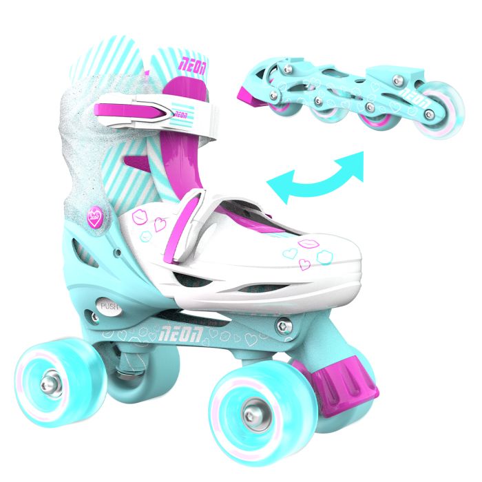 Роликовые коньки Neon Combo Skates Бирюзовый (Размер 30-33)
