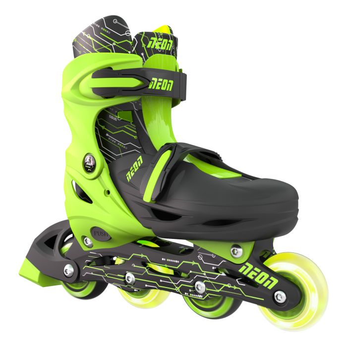 Роликові ковзани Neon Combo, розмір 34-37, салатовий