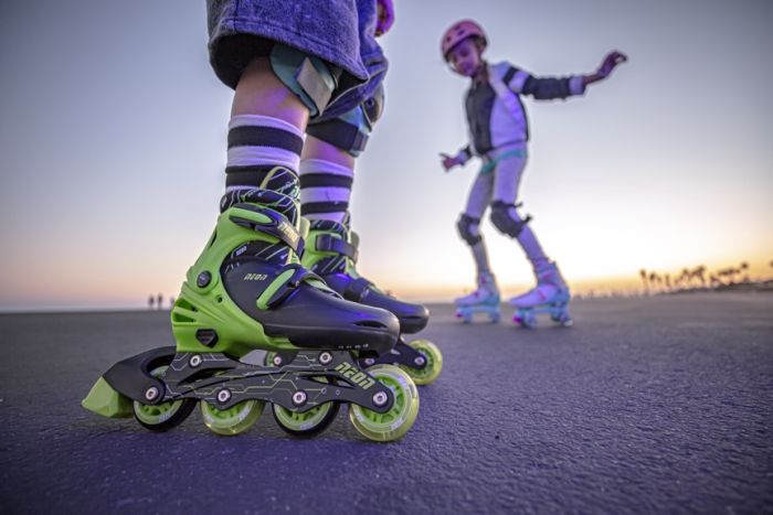 Роликові ковзани Neon Combo, розмір 34-37, салатовий