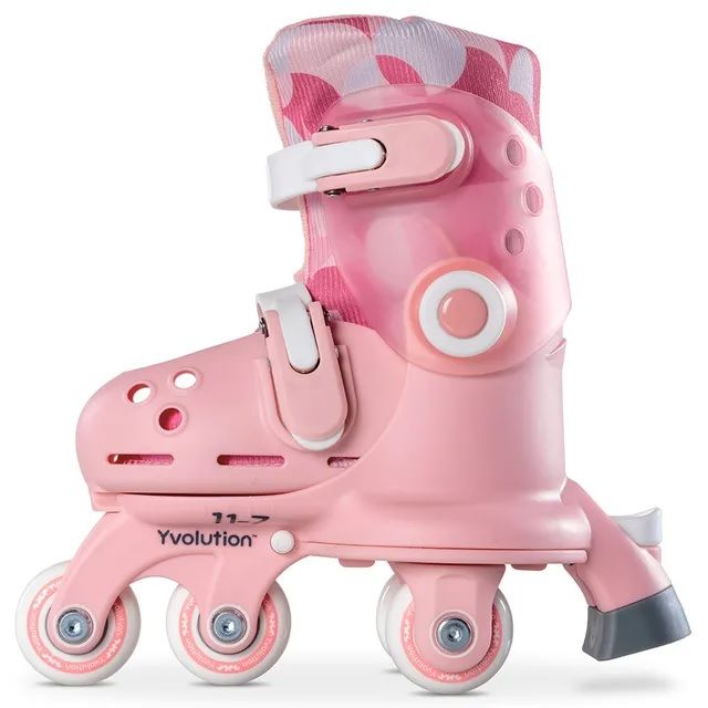 Роликові ковзани Yvolution Twista, размер 30-34, розовый