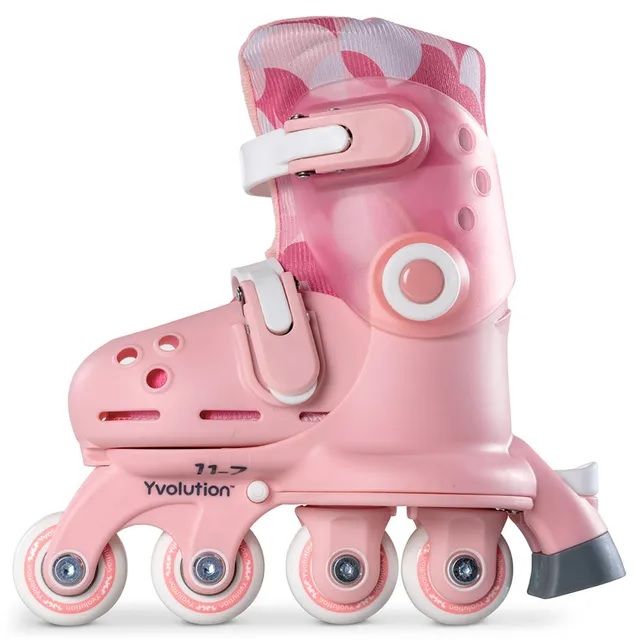 Роликові ковзани Yvolution Twista, размер 30-34, розовый