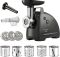М'ясорубка Tefal HVB Plus, 2000Вт, 2.6кг/хв, 3 решітки, насадка для ковбас, кеббе, томатів, 5 терок, пластик/метал, чорний
