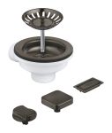 Зливний комплект Grohe для одної чаші з ексцентриком, матовий графіт
