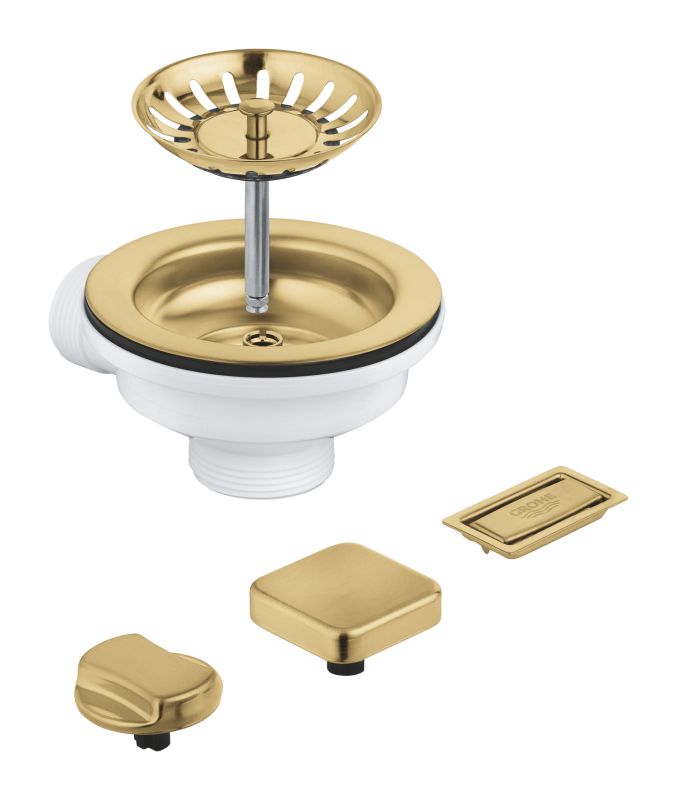 Зливний комплект Grohe для одної чаші з ексцентриком, матовий прохолодний схід сонця
