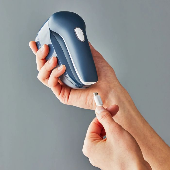 Машинка для удаления катышков Tefal, работа до 40 мин., USB-A, синий