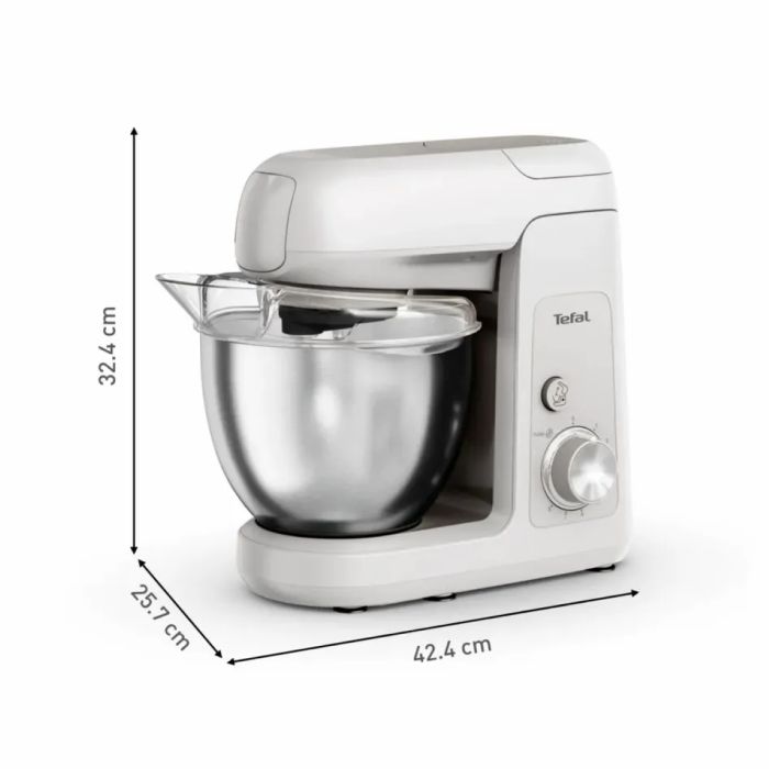 Кухонная машина Tefal Bake Partner 1100Вт, чаша-металл, корпус-пластик, насадок-8, белый