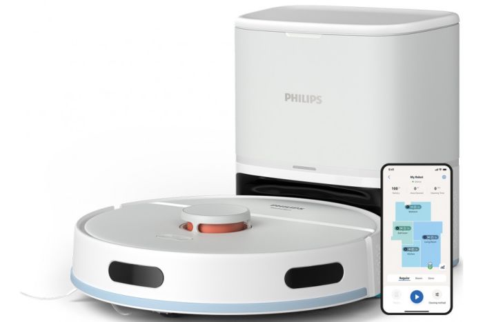 Робот-пылесос Philips Series 2000, h=40.3см, влажная уборка, конт пыль -0.25л, автон. раб. до 130мин, НЕРА 11, белый