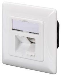Настінна розетка DIGITUS CАТ 6 STP 2xRJ45, 8P8C, для прихованої проводки