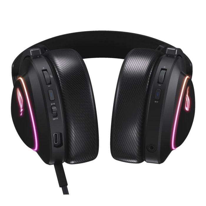 Гарнитура игровая ASUS ROG Delta II, 3.5мм/BT/WL, RGB, 2м, чёрный