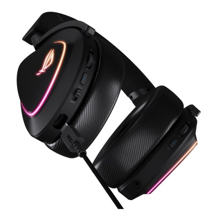 Гарнитура игровая ASUS ROG Delta II, 3.5мм/BT/WL, RGB, 2м, чёрный