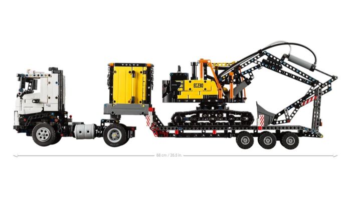 Конструктор LEGO Technic Вантажівка Volvo FMX і Електричний екскаватор EC230