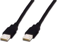 Кабель DIGITUS USB-A (M/M) заряджання/синхронізації, 1.8м, чорний