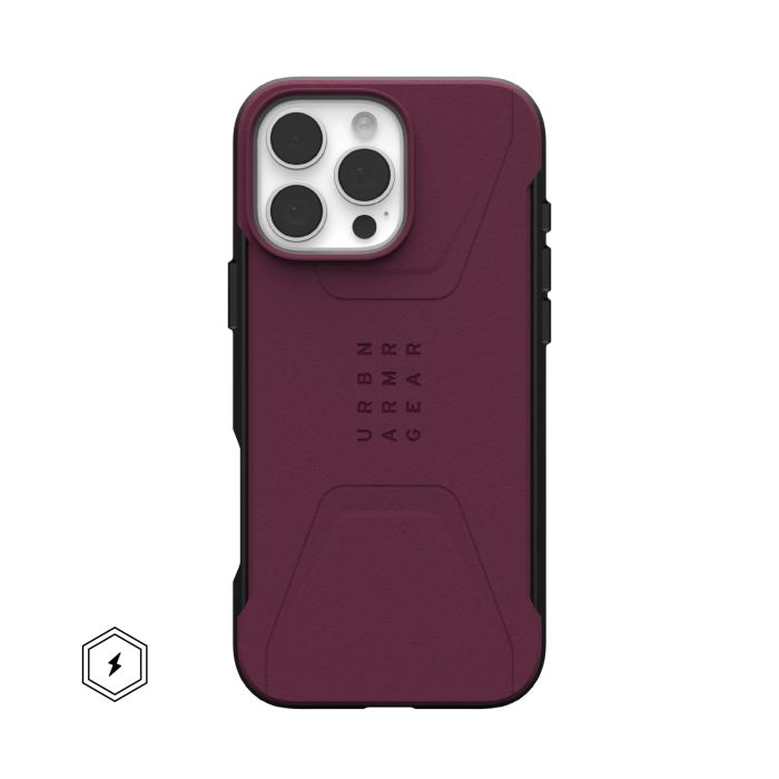 Чехол UAG для iPhone 16 Pro Max, Civilian Magsafe, Bordeaux