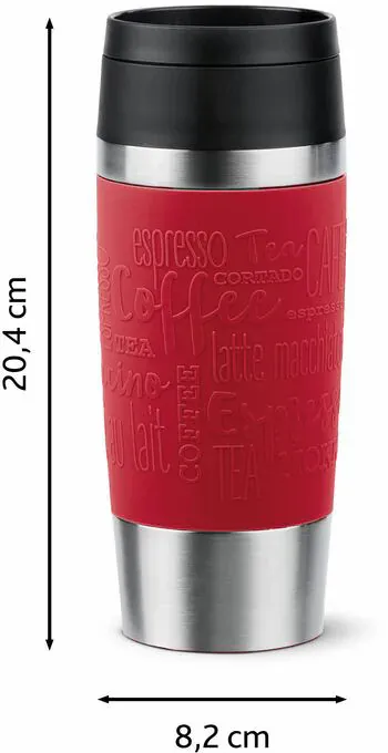 Термочашка Tefal Travel Mug Classic, 360мл, нержавеющая сталь, красный