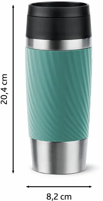 Термочашка Tefal Travel Mug Classic Twist, 360мл, нержавеющая сталь, зеленый