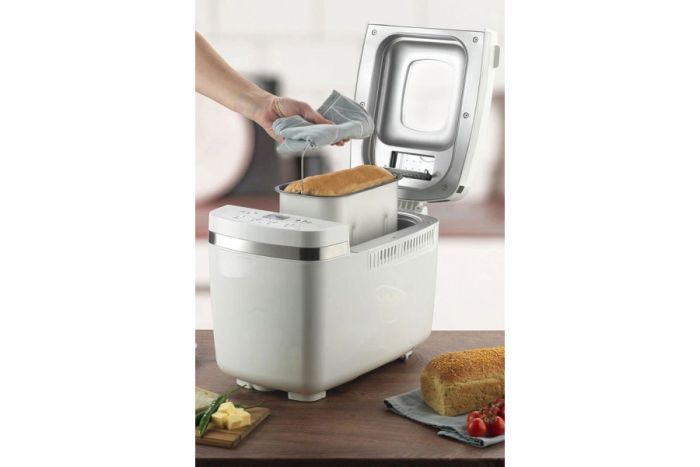 Хлебопечка Gorenje 750Вт, программ-14, макс.вес -1.350кг, форма прямоугольник, пластик, белый