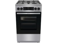 Плита Gorenje комби, 70л, 50x60см, дисплей,  чугун, нерж