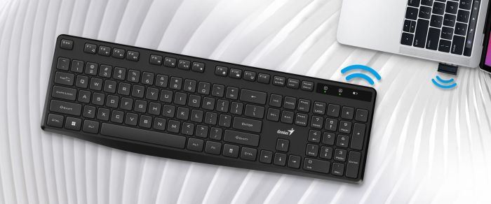Клавиатура мембрана Genius KB-7200, 104key, WL, EN/UKR, черный