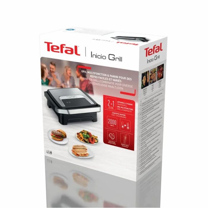 Гриль Tefal прижимной Inicio Classic 2000Вт, темп. режимов-1, металл, черный