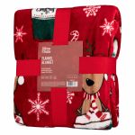 Плед Ardesto Christmas Flannel 160х200см, 100% поліестер, веселі олені