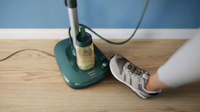 Гладильная система Philips Series 6000, 1800Вт, 1100мл, паровой удар -90гр, постоянный пар - 40гр, верт. Отпаривание+ доска, керам. подошва, темно зеленый