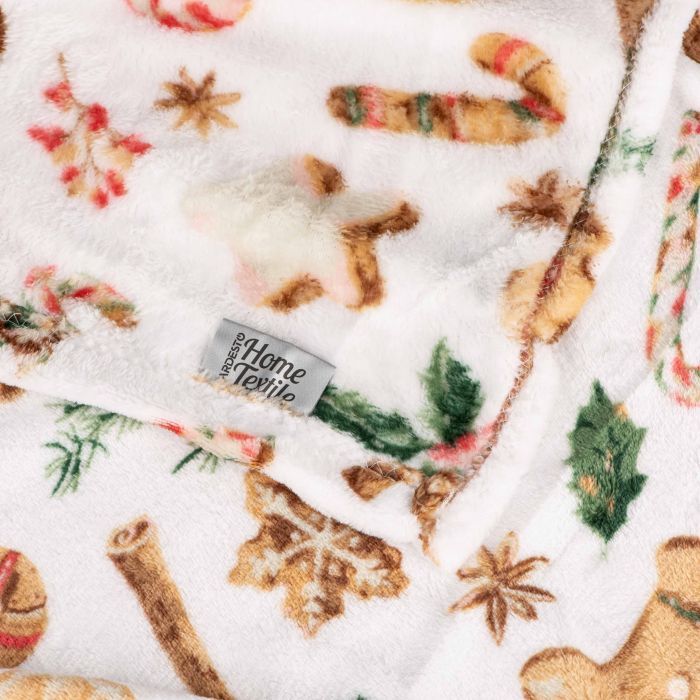 Плед Ardesto Christmas Flannel 160х200см, 100% поліестер, імбирні пряники