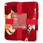 Плед Ardesto Christmas Flannel 160х200см, 100% поліестер, різдвяні коргі