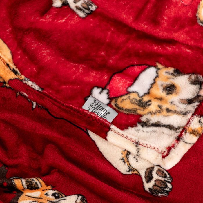 Плед Ardesto Christmas Flannel 160х200см, 100% поліестер, різдвяні коргі
