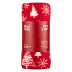 Плед Ardesto Christmas Fleece 130x160см, 100% поліестер, засніжені ялинки