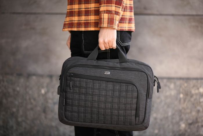 Сумка 2E, CrossSquares 16", чёрная