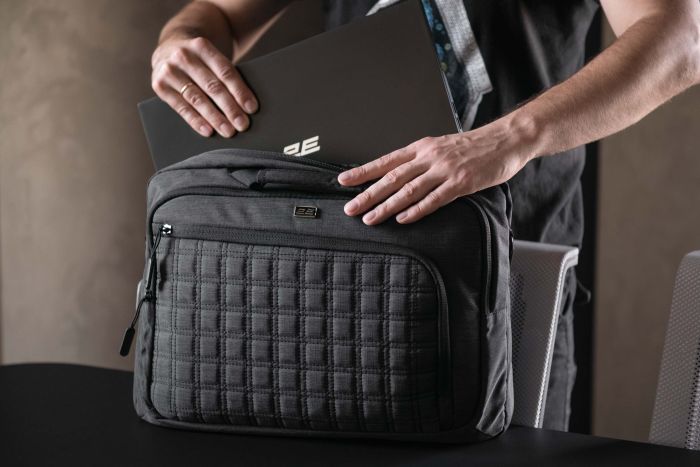 Сумка 2E, CrossSquares 16", чёрная