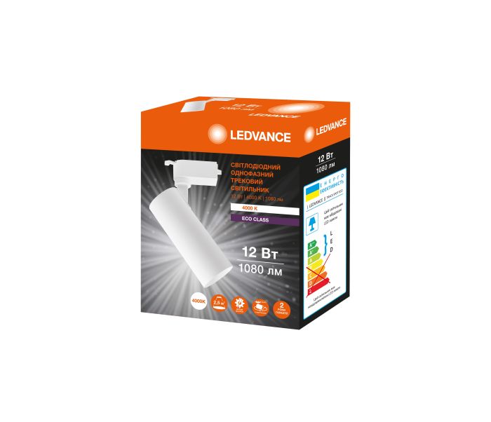 Светильник трековый Ledvance ECO 12Вт 1080Лм 4000К белый