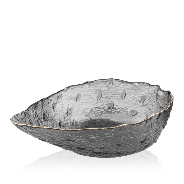 Салатник Ardesto Leaf, 17.5см, стекло, серый