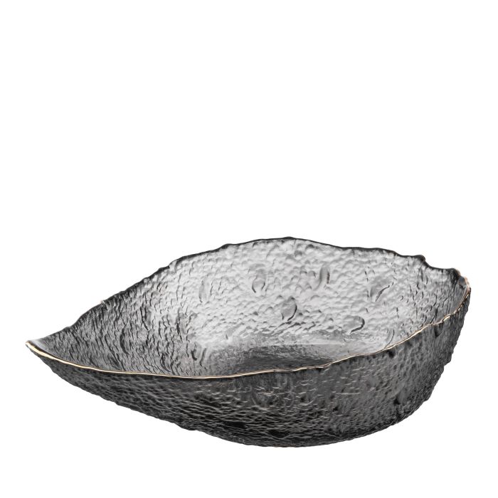 Салатник Ardesto Leaf, 21.5см, скло, сірий