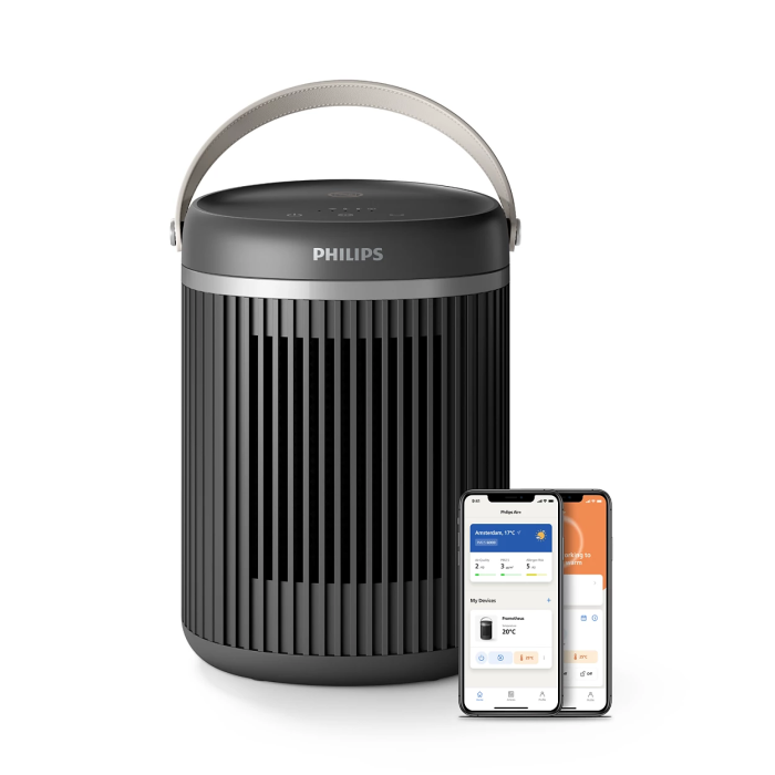 Тепловентилятор Philips Series 3000, 20м2, 2000Вт, электр. упр-ние, керамич. нарев.элемент , Wi-Fi, темно-серый