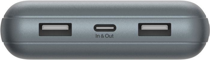 Акумулятор портативний літій-іонний Power Bank Belkin 10000мА·год, 15Вт, 2хUSB-A/USB-C, cірий