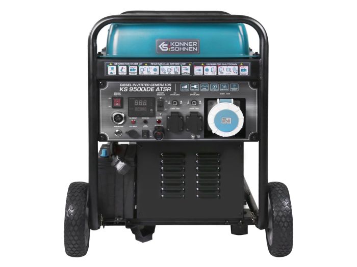 Генератор дизельный инверторный Konner&Sohnen KS 9500IDE ATSR, 230В, 9.5кВт, АВР(ATS), электростартер, 130кг