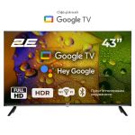Телевізор 43" 2E LED FHD 60Hz Smart Google TV Black