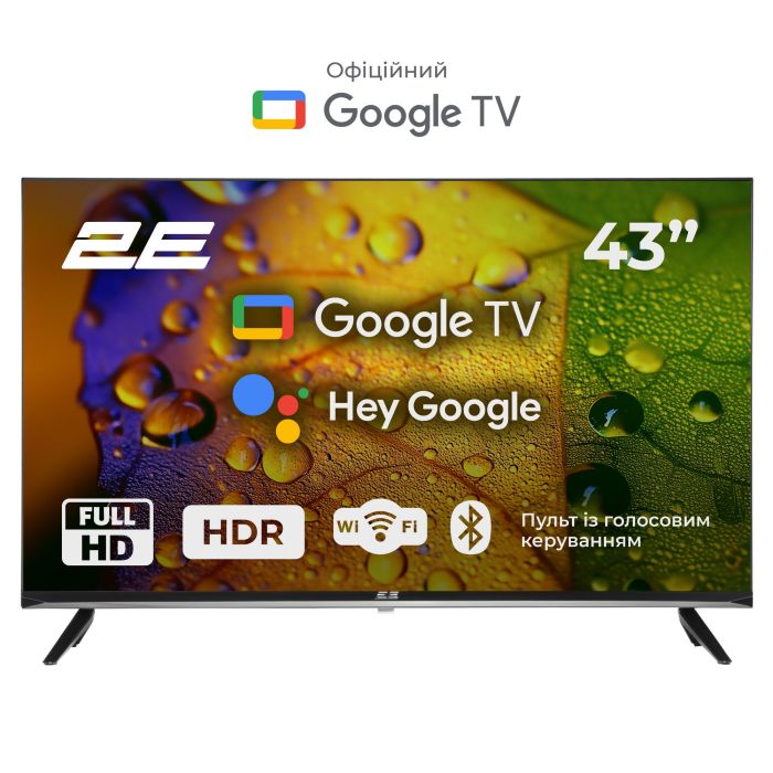Телевизор 43" 2E LED FHD 60Hz Smart Google TV Black