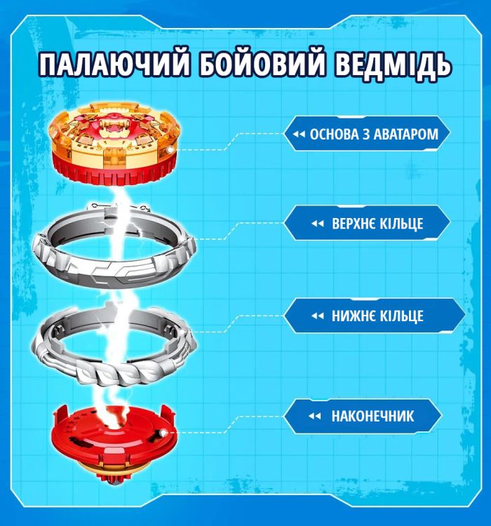 Волчок Infinity Nado VI Proskill Pack Пылающий Боевой Медведь (Blazing War Bear)
