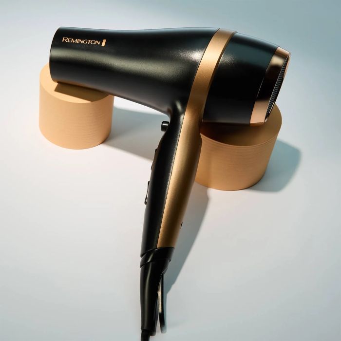 Фен Remington Salon Smooth, 2100Вт, режимов-3, дифузор,расческа, кейс, иониз-я, хол. обдув, , черный