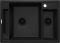 Мийка кухонна Deante Magnetic, граніт, прямокутник, без крила, 690х500х219мм, чаша - 1.5, накладна, черний