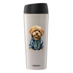 Термокухоль Ardesto Coffee Time Maltipoo 450мл, нержавіюча сталь, бежевий