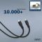 Кабель DIGITUS USB-C заряджання/синхронізації, USB 4.0 Gen 3, 40G, 240W, 8K, силіконовий, 1м, чорний