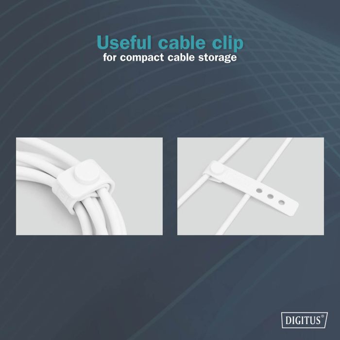 Кабель DIGITUS USB-C > USB-C заряджання/синхронізації, USB 2.0, 60W, силіконовий, 2м, білий