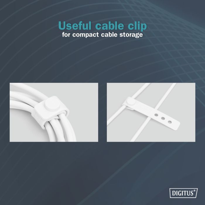 Кабель DIGITUS USB-A > Lightning заряджання/синхронізації, USB 2.0, 12W, силіконовий, 2м, білий