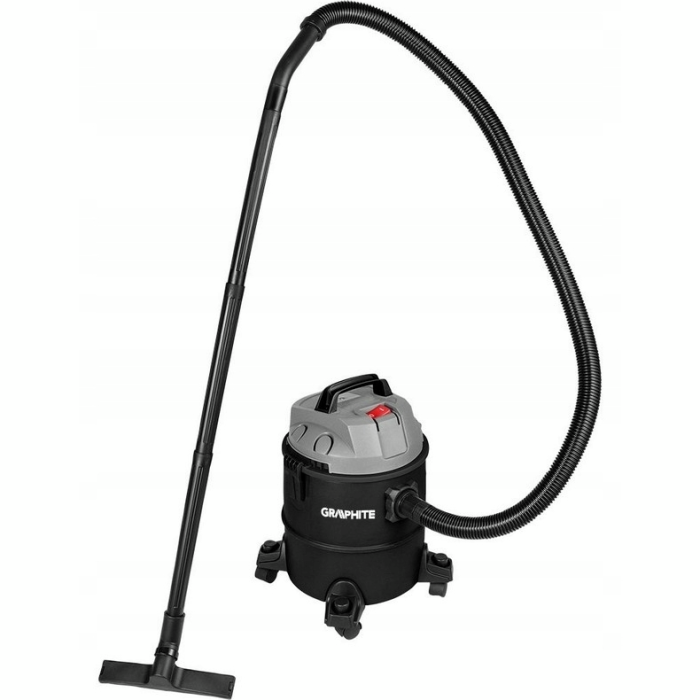 Пилосос професійний GRAPHITE 1200Вт 18кПа контейнер 20л колеса