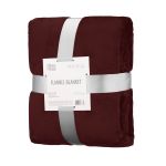 Плед Ardesto Flannel 200х220см, 100% поліестер, бургунді